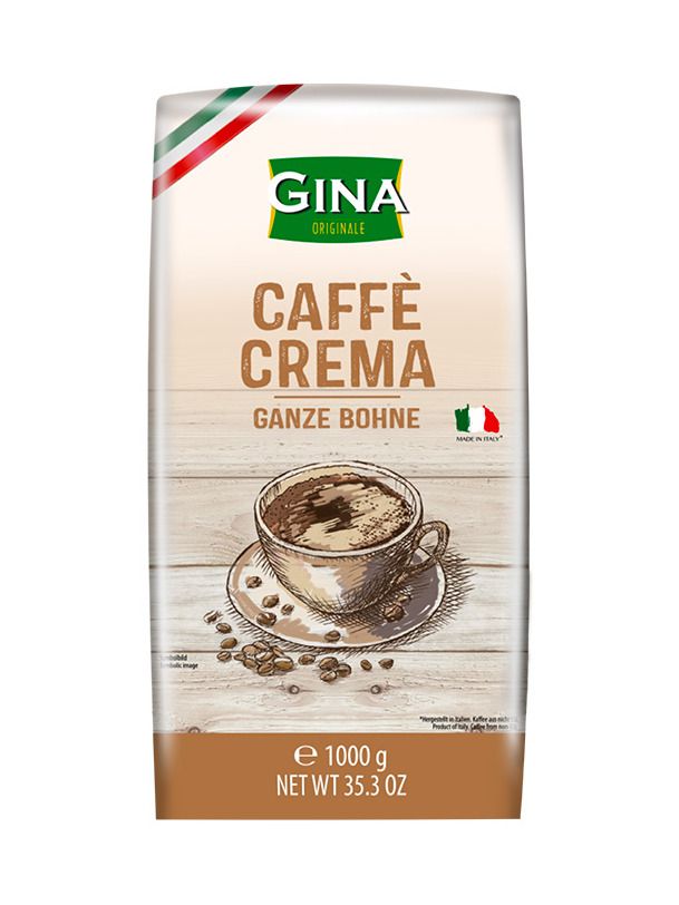 GINA Kaffee Crema ganze Bohnen 1kg