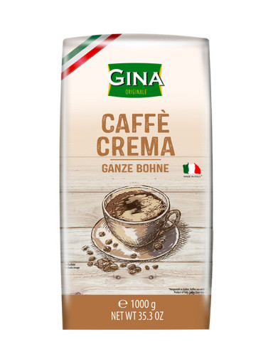 GINA Kaffee Crema ganze Bohnen 1kg