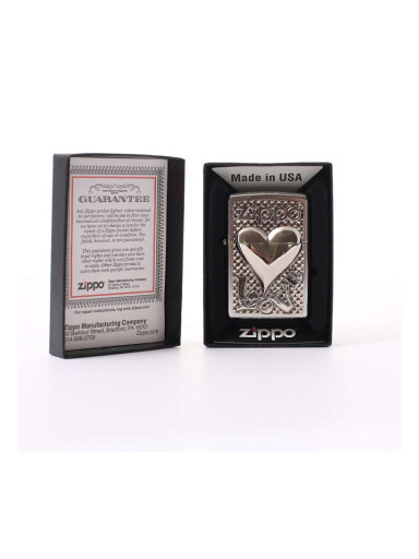 ZIPPO street chrom Plakette "Love Heart" 2003250