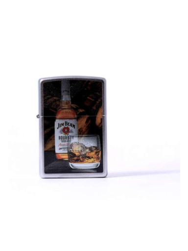 Zippo street chrom color Jim Beam bottle + glass 2003518