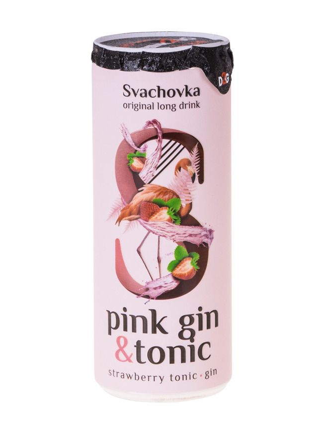 Svachovka Pink Gin +Tonic 7,2% 0,25 l